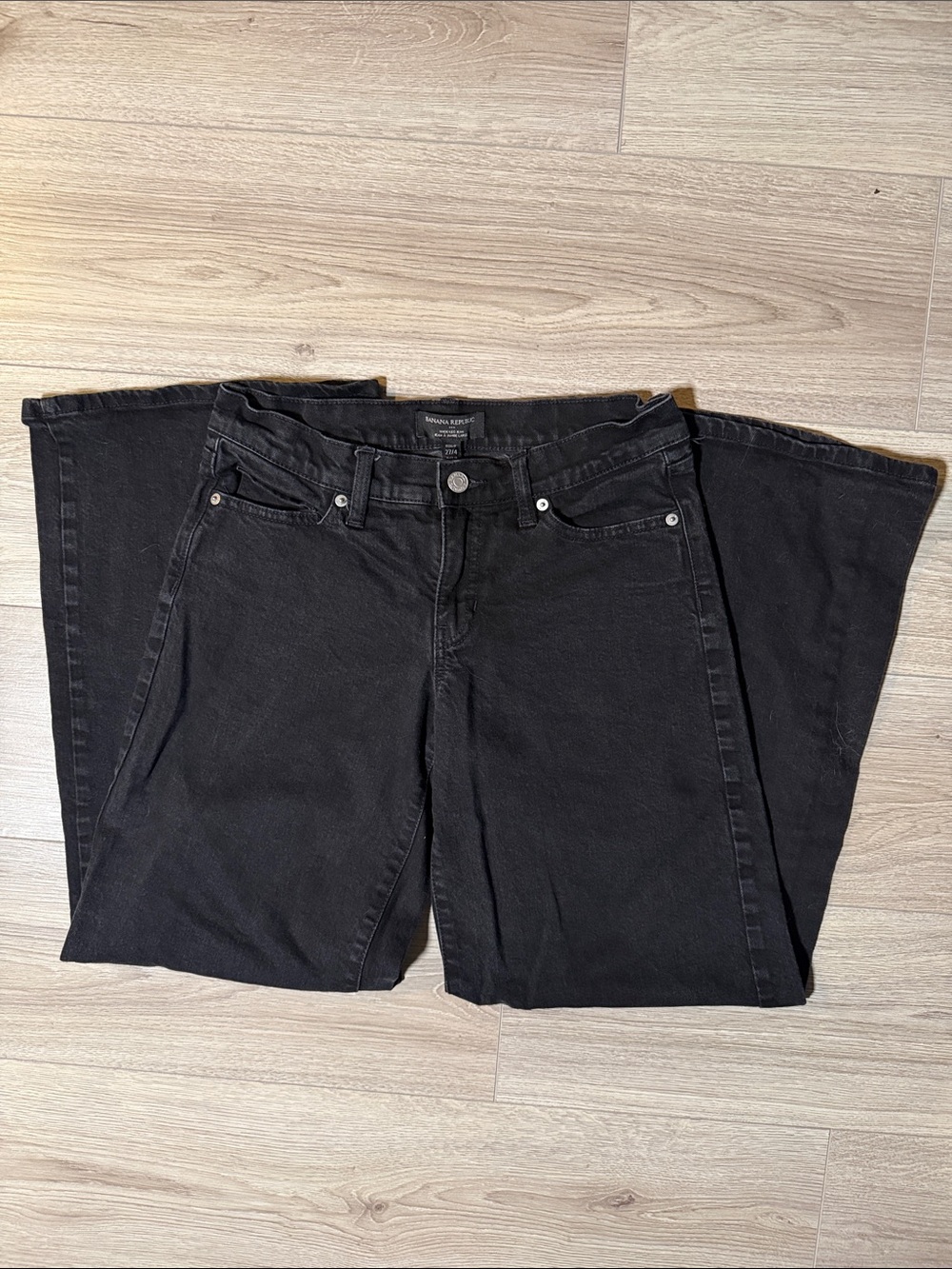 Banana Republic Black Wide-Leg High-Rise Jeans - Women